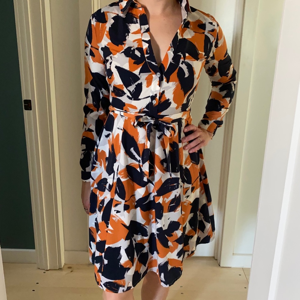 Banana Republic Long Sleeve Button Down Dress sz4
